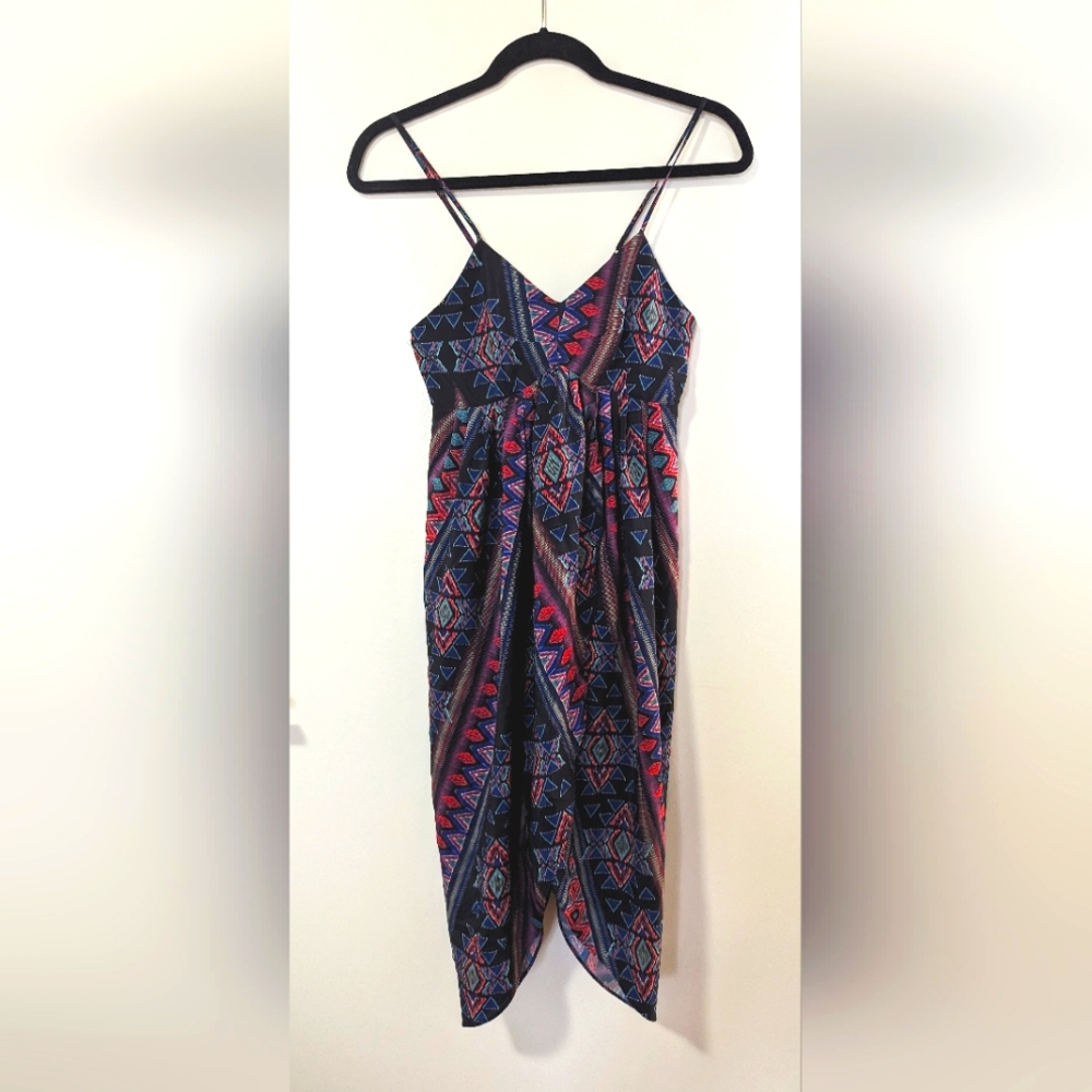 Rieley Black Print Summer Dress Midi